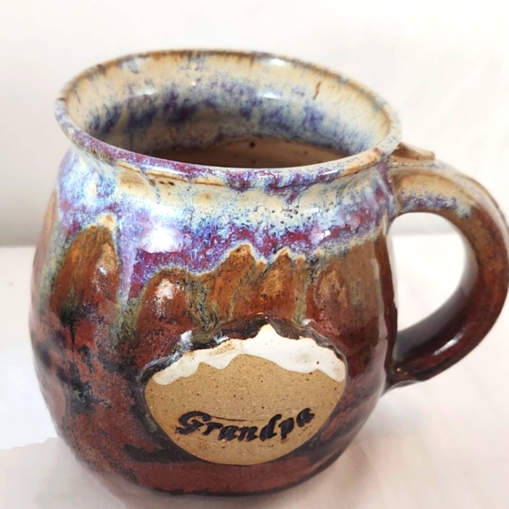 Handsome Handmade GRANDPA Stoneware Pike Pottery Mug
